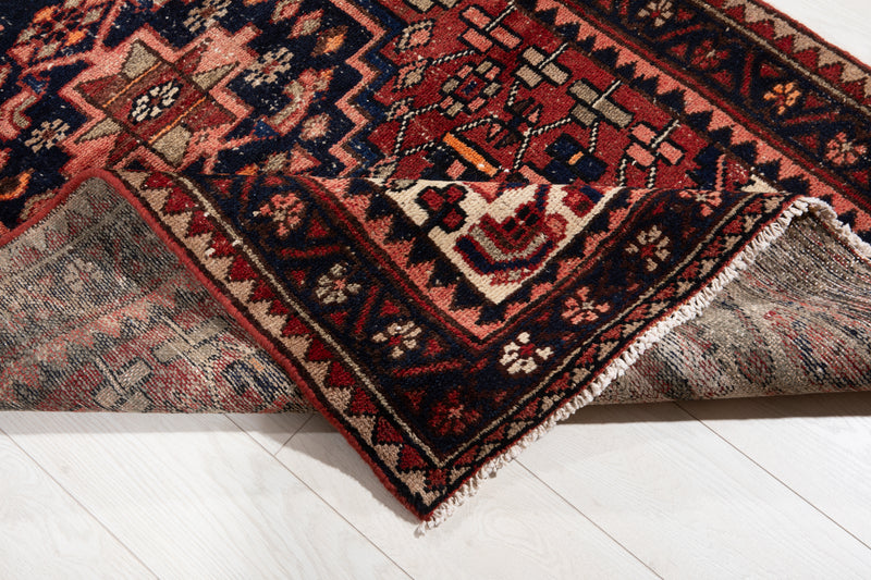 10' 1" x 3' 7" Excellent Hand-Knotted Vintage Tribal Runner Rug - Yasi & Fara 