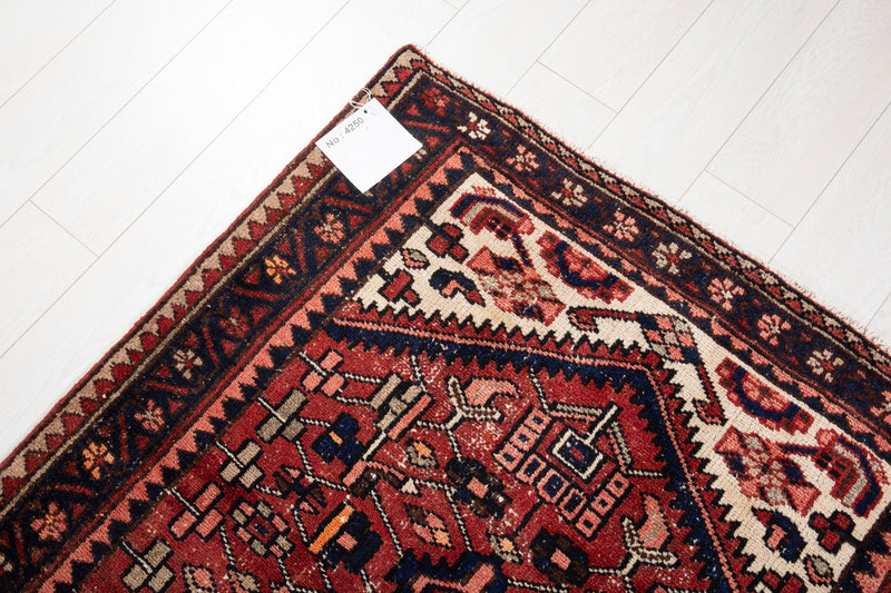 10' 1" x 3' 7" Excellent Hand-Knotted Vintage Tribal Runner Rug - Yasi & Fara 