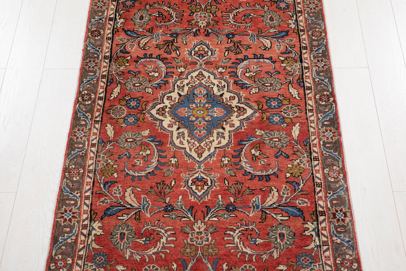 9' 11" x 3' 4" Excellent Hand-Knotted Vintage Tribal Runner Rug - Yasi & Fara 