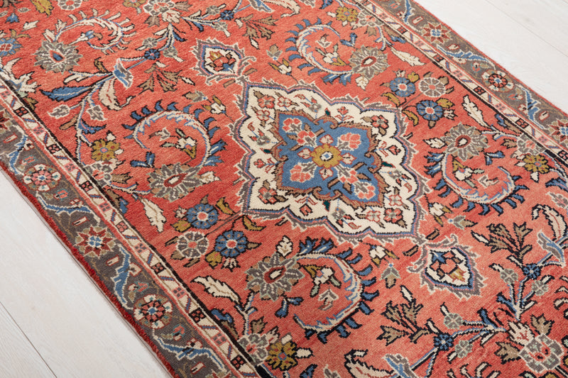 9' 11" x 3' 4" Excellent Hand-Knotted Vintage Tribal Runner Rug - Yasi & Fara 