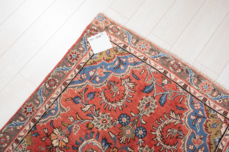 9' 11" x 3' 4" Excellent Hand-Knotted Vintage Tribal Runner Rug - Yasi & Fara 