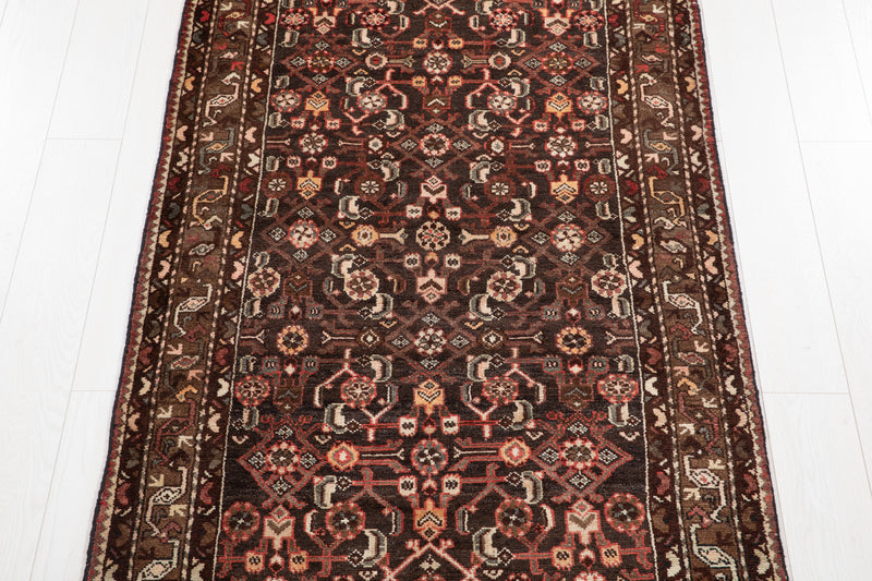 10' 3" x 3' 7" Excellent Hand-Knotted Vintage Tribal Runner Rug - Yasi & Fara 