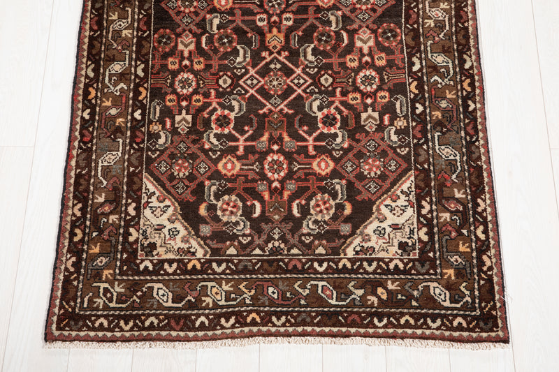 10' 3" x 3' 7" Excellent Hand-Knotted Vintage Tribal Runner Rug - Yasi & Fara 