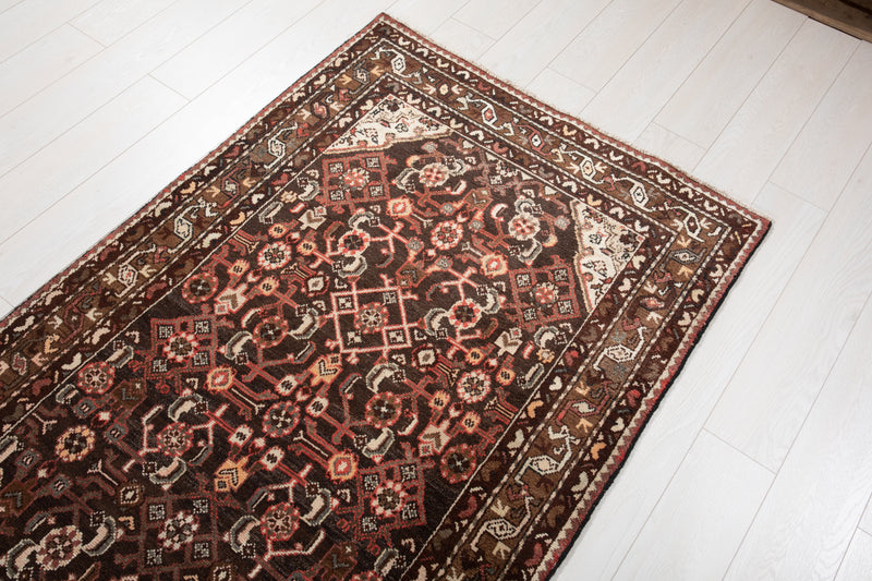 10' 3" x 3' 7" Excellent Hand-Knotted Vintage Tribal Runner Rug - Yasi & Fara 