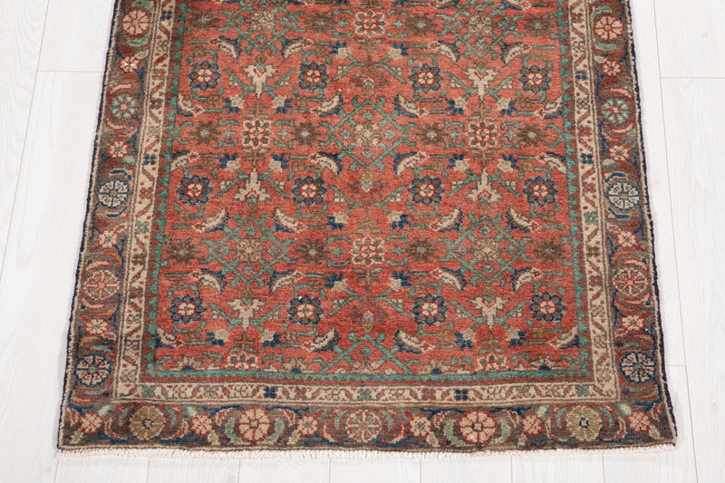 9' 4" x 3' 3" Excellent Hand-Knotted Vintage Tribal Runner Rug - Yasi & Fara 