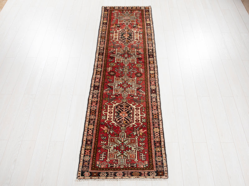 9' 3" x 2' 9" Excellent Hand-Knotted Vintage Tribal Runner Rug - Yasi & Fara 
