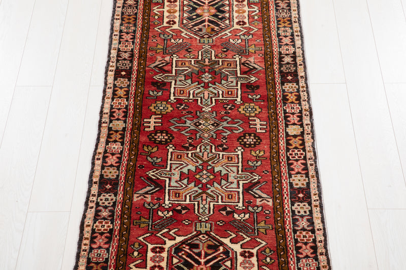 9' 3" x 2' 9" Excellent Hand-Knotted Vintage Tribal Runner Rug - Yasi & Fara 
