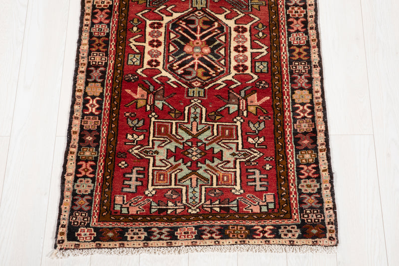 9' 3" x 2' 9" Excellent Hand-Knotted Vintage Tribal Runner Rug - Yasi & Fara 