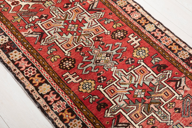 9' 3" x 2' 9" Excellent Hand-Knotted Vintage Tribal Runner Rug - Yasi & Fara 