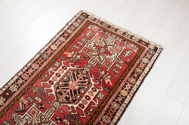 9' 3" x 2' 9" Excellent Hand-Knotted Vintage Tribal Runner Rug - Yasi & Fara 