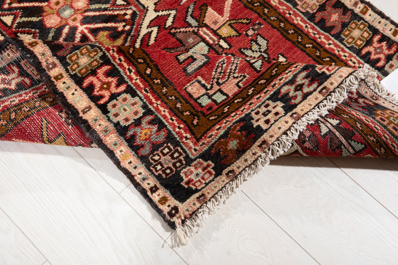 9' 3" x 2' 9" Excellent Hand-Knotted Vintage Tribal Runner Rug - Yasi & Fara 