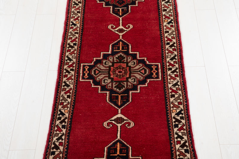9' 10" x 2' 9" Excellent Hand-Knotted Vintage Tribal Runner Rug - Yasi & Fara 