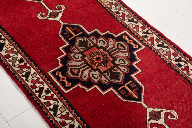 9' 10" x 2' 9" Excellent Hand-Knotted Vintage Tribal Runner Rug - Yasi & Fara 