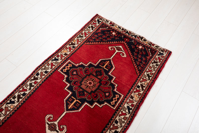 9' 10" x 2' 9" Excellent Hand-Knotted Vintage Tribal Runner Rug - Yasi & Fara 