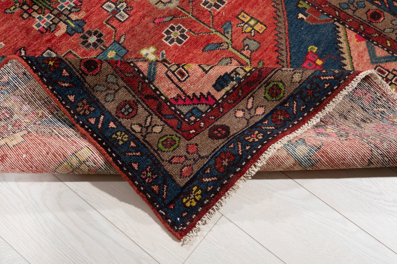 10' 8" x 3' 8" Excellent Hand-Knotted Vintage Tribal Runner Rug - Yasi & Fara 