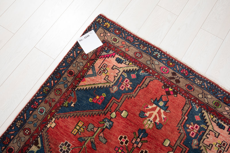 10' 8" x 3' 8" Excellent Hand-Knotted Vintage Tribal Runner Rug - Yasi & Fara 