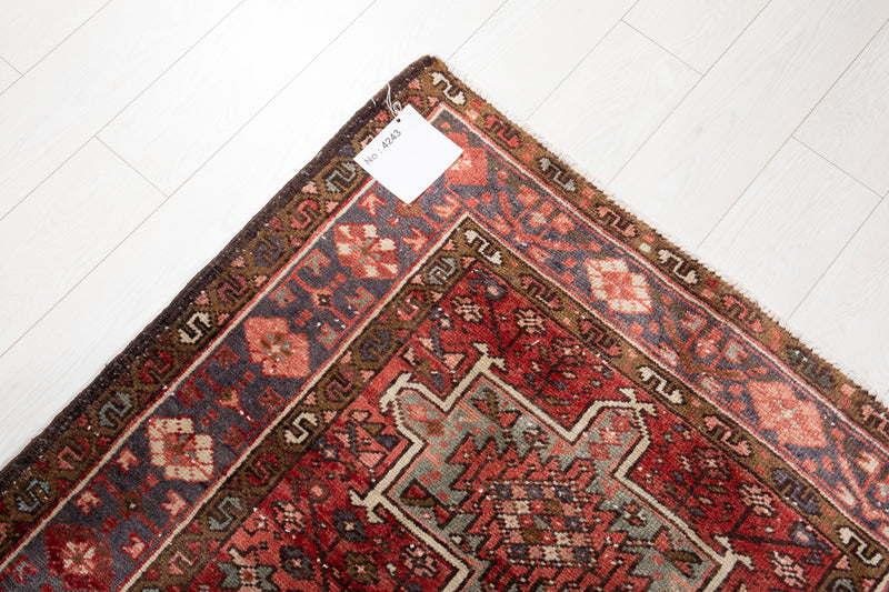 10' 7" x 3' 6" Excellent Hand-Knotted Vintage Tribal Runner Rug - Yasi & Fara 