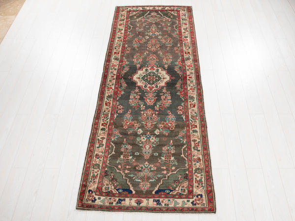 9' 7" x 3' 7" Excellent Hand-Knotted Vintage Tribal Runner Rug - Yasi & Fara 