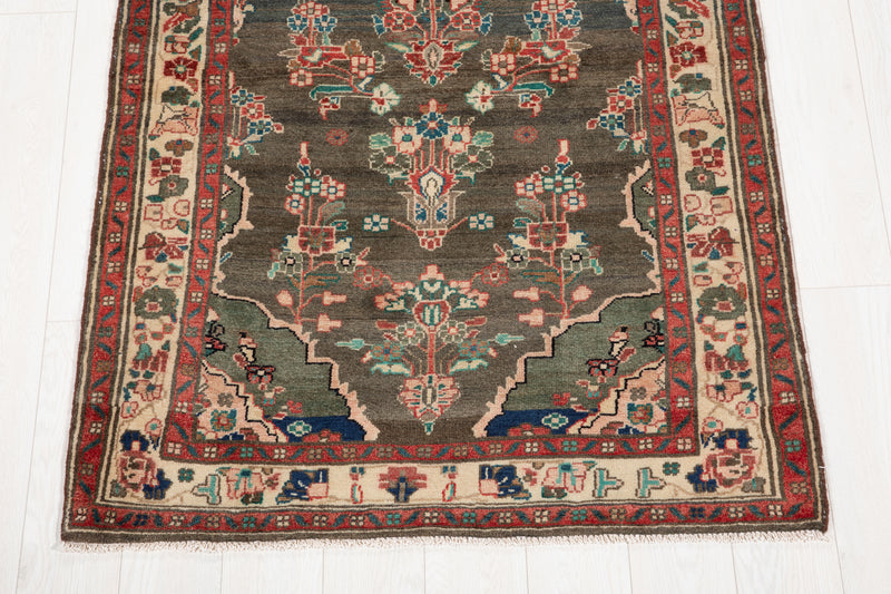 9' 7" x 3' 7" Excellent Hand-Knotted Vintage Tribal Runner Rug - Yasi & Fara 