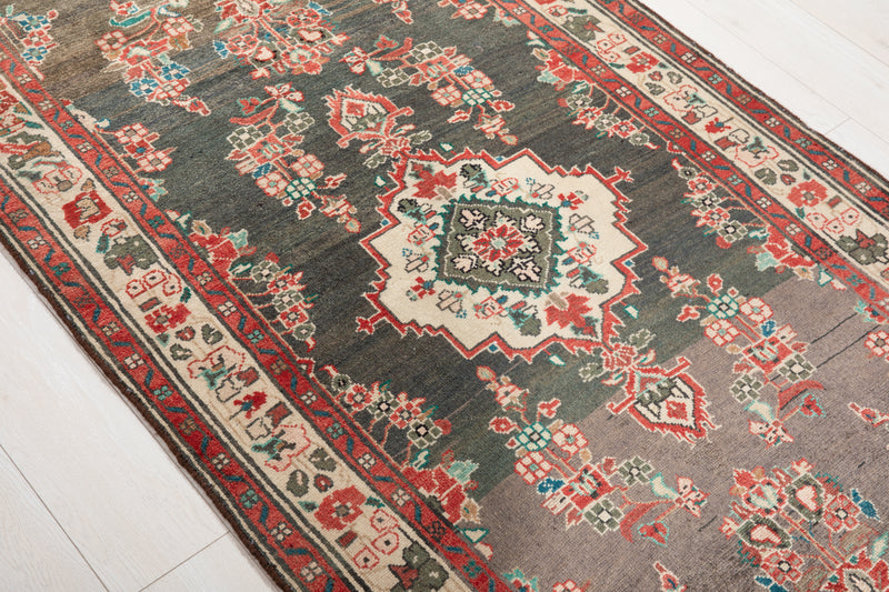 9' 7" x 3' 7" Excellent Hand-Knotted Vintage Tribal Runner Rug - Yasi & Fara 