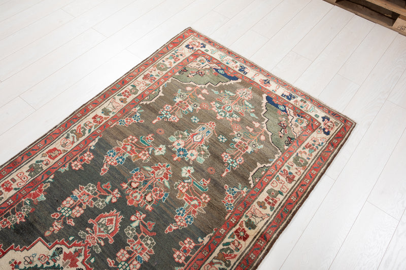 9' 7" x 3' 7" Excellent Hand-Knotted Vintage Tribal Runner Rug - Yasi & Fara 