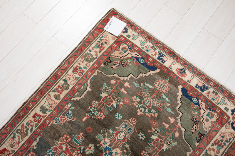 9' 7" x 3' 7" Excellent Hand-Knotted Vintage Tribal Runner Rug - Yasi & Fara 