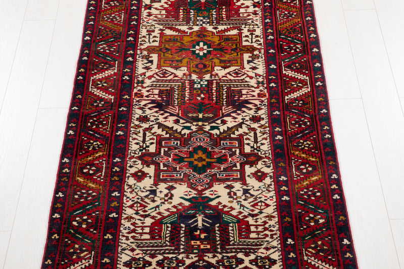 10' 11" x 3' 5" Excellent Hand-Knotted Vintage Tribal Runner Rug - Yasi & Fara 