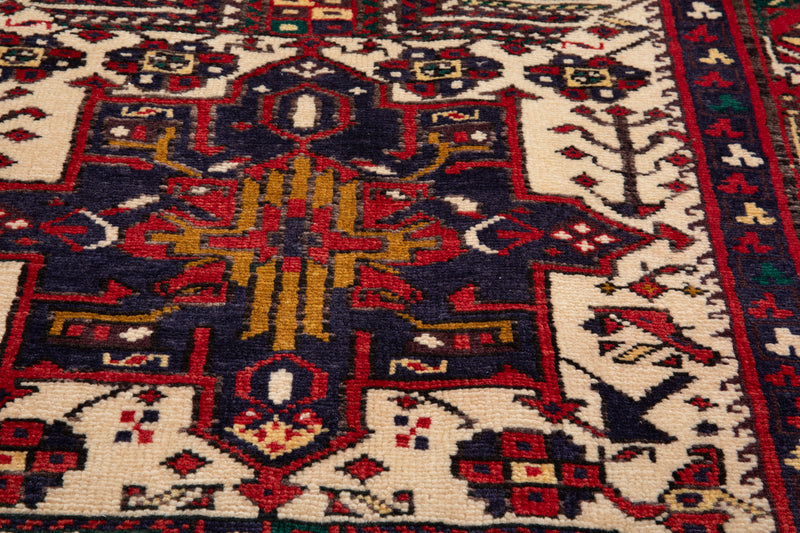 10' 11" x 3' 5" Excellent Hand-Knotted Vintage Tribal Runner Rug - Yasi & Fara 