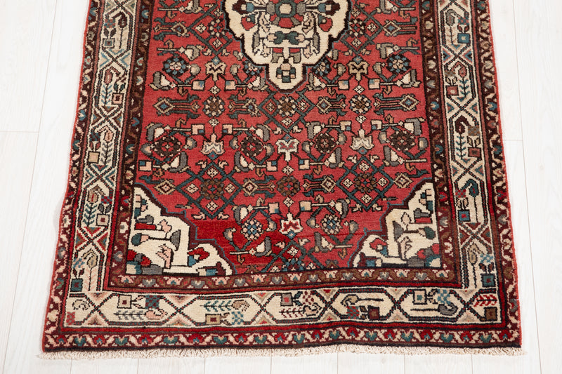 12' 7" x 3' 4" Excellent Hand-Knotted Vintage Tribal Runner Rug - Yasi & Fara 