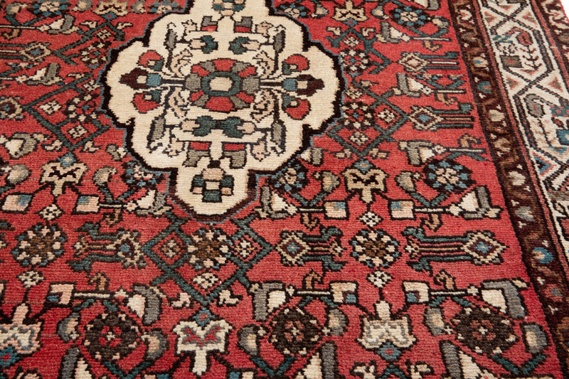 12' 7" x 3' 4" Excellent Hand-Knotted Vintage Tribal Runner Rug - Yasi & Fara 