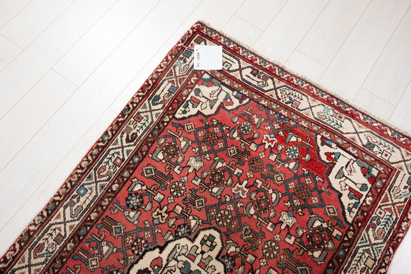 12' 7" x 3' 4" Excellent Hand-Knotted Vintage Tribal Runner Rug - Yasi & Fara 