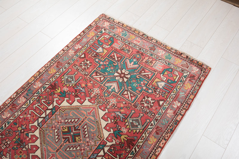 11' 6" x 3' 3" Excellent Hand-Knotted Vintage Tribal Runner Rug