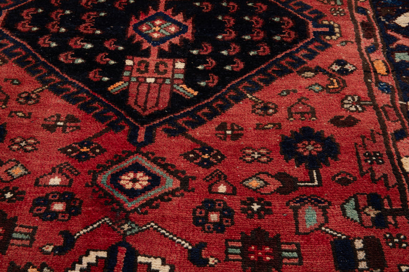 9' 8" x 3' 4" Excellent Hand-Knotted Vintage Tribal Runner Rug