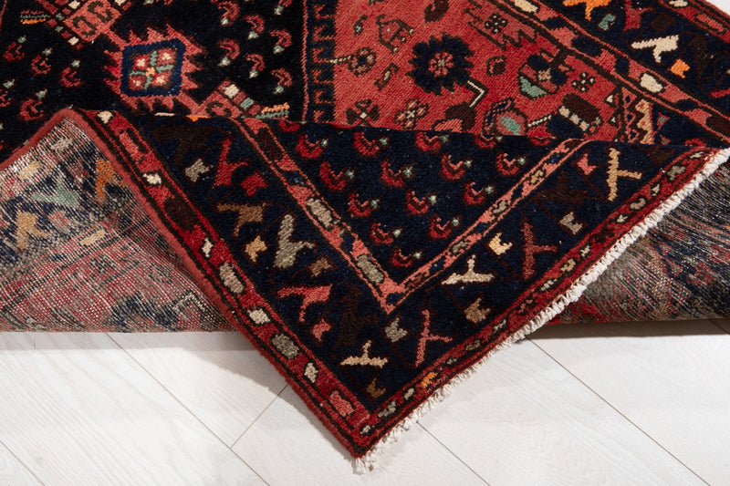 9' 8" x 3' 4" Excellent Hand-Knotted Vintage Tribal Runner Rug