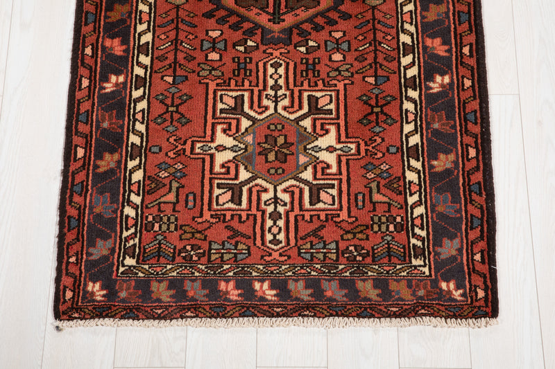 9' 10" x 3' 1" Excellent Hand-Knotted Vintage Tribal Runner Rug