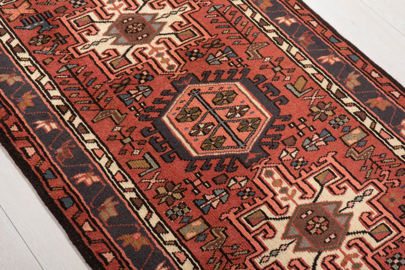 9' 10" x 3' 1" Excellent Hand-Knotted Vintage Tribal Runner Rug