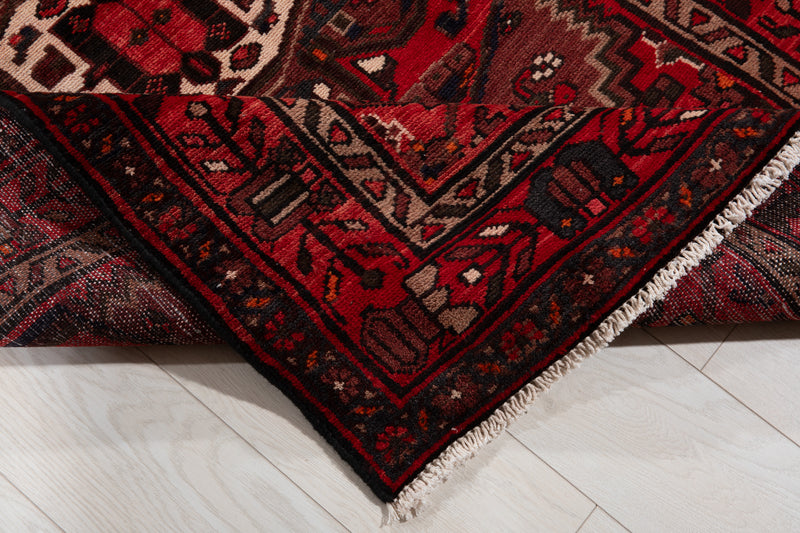 9' 9" x 3' 5" Excellent Hand-Knotted Vintage Tribal Runner Rug