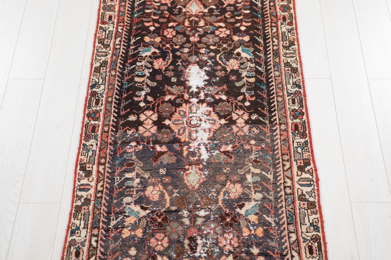 9' 2" x 2' 11" Excellent Hand-Knotted Antique Distressed Tribal Runner Rug