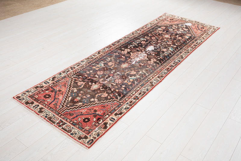9' 2" x 2' 11" Excellent Hand-Knotted Antique Distressed Tribal Runner Rug