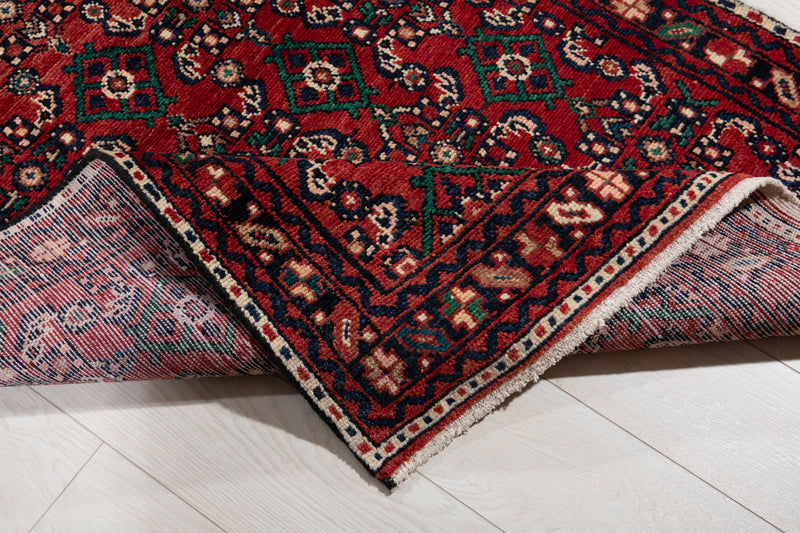 12' 10" x 3' 3" Excellent Hand-Knotted Vintage Tribal Runner Rug
