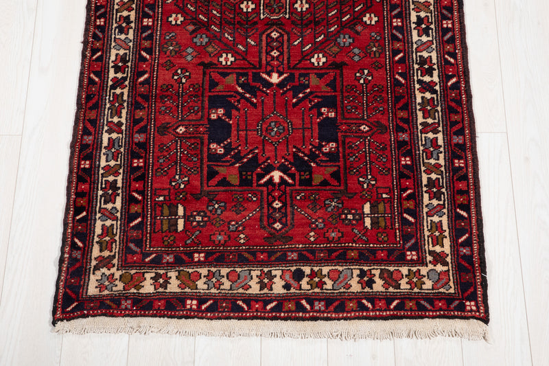 11' 3" x 3' 1" Excellent Hand-Knotted Vintage Tribal Runner Rug - Yasi & Fara 