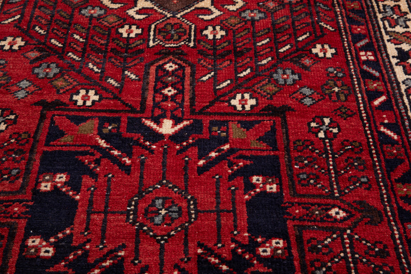 11' 3" x 3' 1" Excellent Hand-Knotted Vintage Tribal Runner Rug - Yasi & Fara 