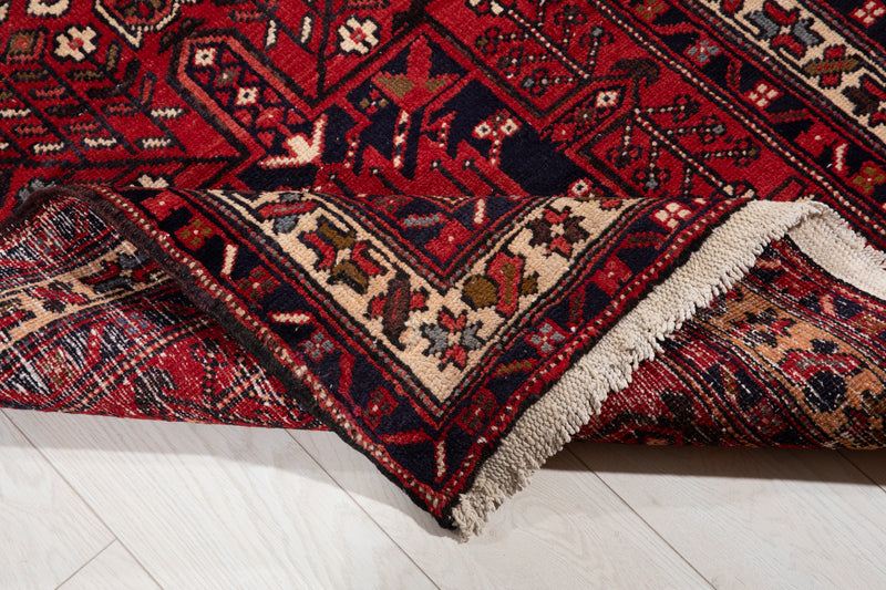 11' 3" x 3' 1" Excellent Hand-Knotted Vintage Tribal Runner Rug - Yasi & Fara 