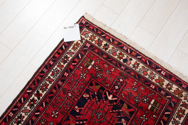 11' 3" x 3' 1" Excellent Hand-Knotted Vintage Tribal Runner Rug - Yasi & Fara 