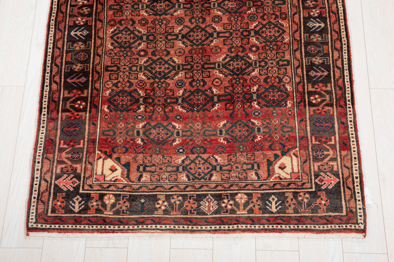 10' 6" x 3' 11" Excellent Hand-Knotted Vintage Tribal Runner Rug - Yasi & Fara 