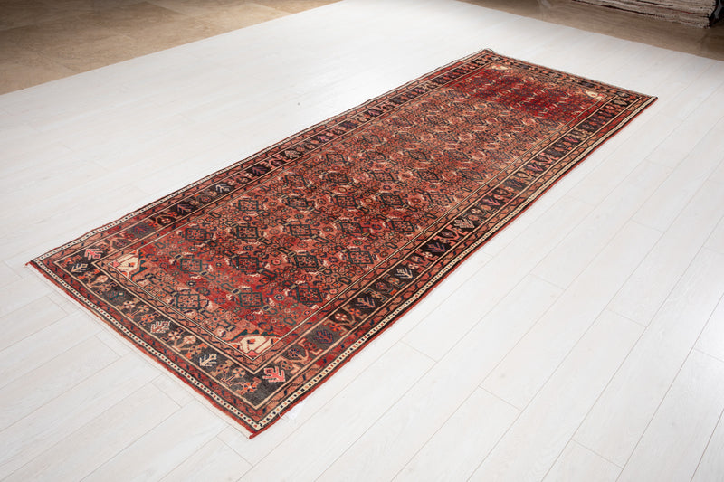 10' 6" x 3' 11" Excellent Hand-Knotted Vintage Tribal Runner Rug - Yasi & Fara 