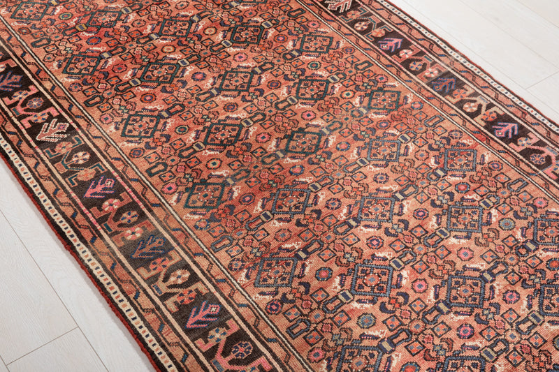 10' 6" x 3' 11" Excellent Hand-Knotted Vintage Tribal Runner Rug - Yasi & Fara 