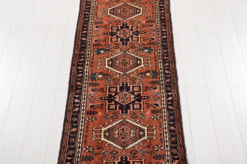 12' 5" x 2' 6" Excellent Hand-Knotted Vintage Tribal Runner Rug - Yasi & Fara 