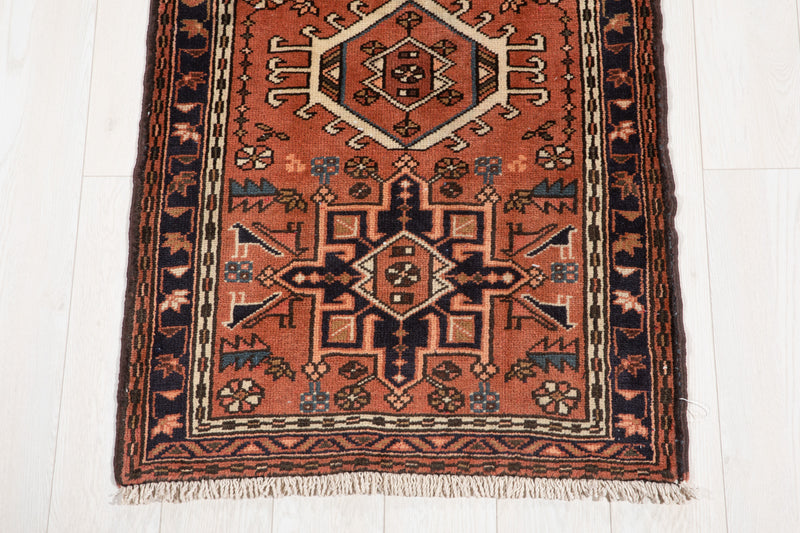 12' 5" x 2' 6" Excellent Hand-Knotted Vintage Tribal Runner Rug - Yasi & Fara 