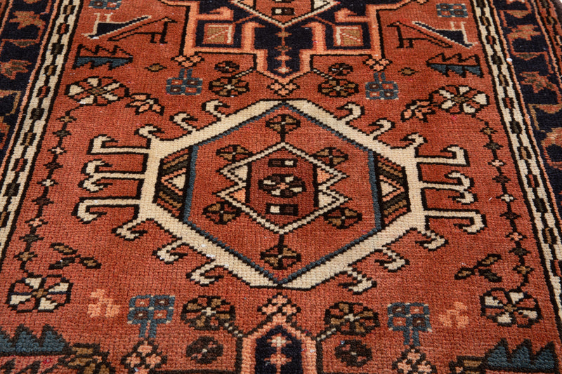 12' 5" x 2' 6" Excellent Hand-Knotted Vintage Tribal Runner Rug - Yasi & Fara 